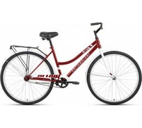 Велосипед ALTAIR 28 CITY LOW 1 скорость, 2023г, рама 19, темно-красный/белый ЦБ-00030618
