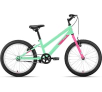 Велосипед ALTAIR MTB HT 20 LOW, 20 1 скорость, рост 10.5, 2022г, мятный/розовый IBK22AL20085