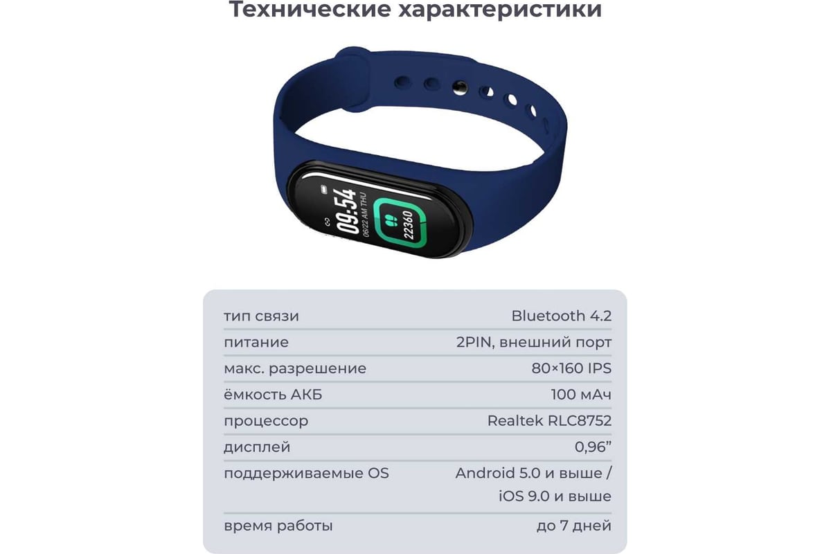 Фитнес-браслет SLS FIT-01 blue SLS-FIT-01BL