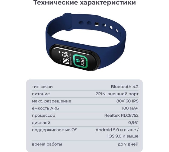 Фитнес-браслет SLS FIT-01 blue SLS-FIT-01BL