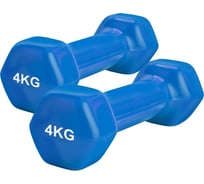 Набор обрезиненных гантелей BRADEX, 2шт по 4 кг, синие SF 0870