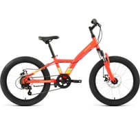 Велосипед FORWARD DAKOTA 20 2.0 D, 6 скоростей, рост 10.5, 2022, красный/желтый RBK22FW20586