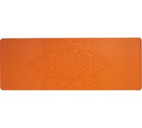 Коврик для йоги INEX Yoga PU Mat полиуретан c гравировкой, 185x68x0.4 см, оранжевый HG PUMAT-146 18-68-04