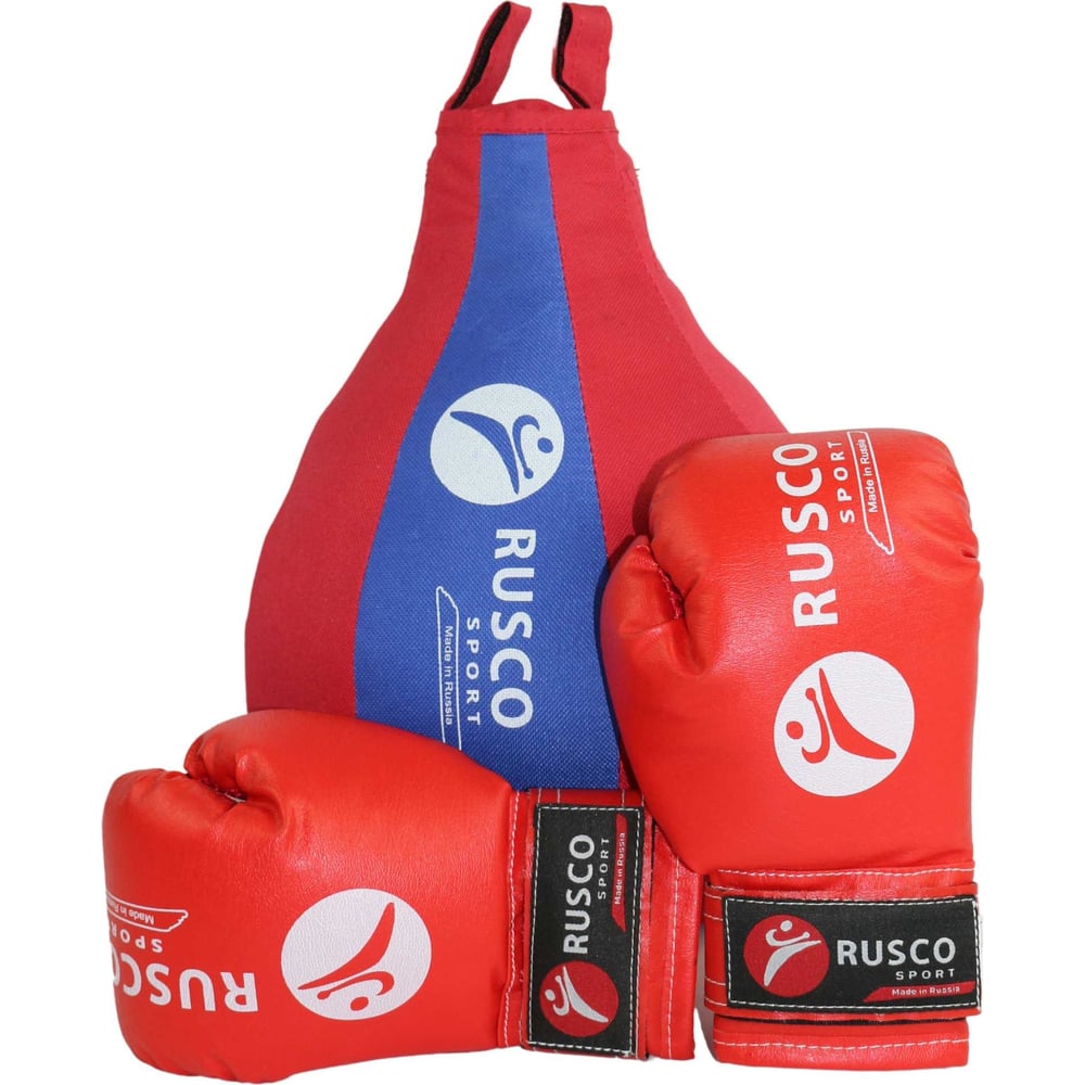 Набор бокс. начинающий Ruscosport rusco sport красный/син. груша и перчатки  4oz УТ-00003142 - выгодная цена, отзывы, характеристики, фото - купить в  Москве и РФ