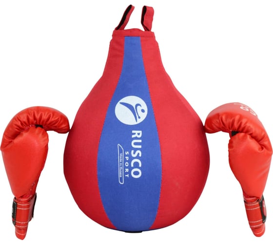 Набор бокс. начинающий Ruscosport rusco sport красный/син. груша и перчатки 4oz УТ-00003142