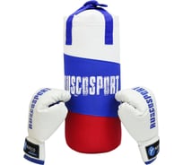 Набор бокс. начинающих Ruscosport rusco sport к/з триколор красный 1/6 4680062713245