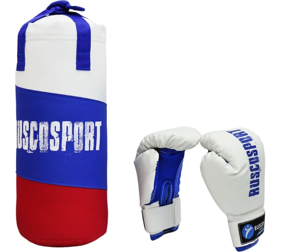 Набор бокс. начинающих Ruscosport rusco sport к/з триколор красный 1/5 4680062713221