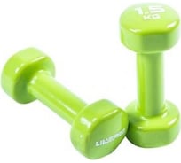 Гантели LIVEPRO для аэробики Colored Studio Dumbbell, 1, 5 кг, зеленый NL LP8076-1.5 GN-00-00