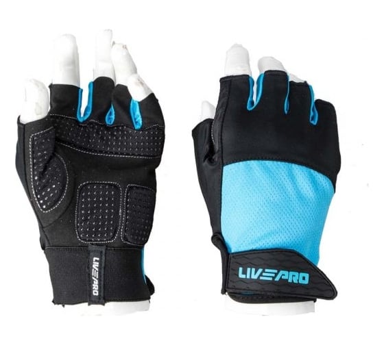 Атлетические перчатки LIVEPRO Fitness Gloves, размер S-M, черный/синий NL LP8260-S/M 00-00-00