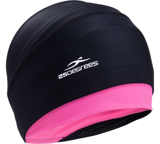 Шапочка для плавания 25DEGREES Duplo Black/Pink 25D21015A, полиамид, для длинных волос УТ-00019648 1