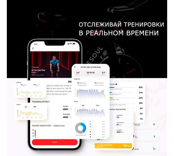 Велотренажер DFC Smart Yesoul M1 WHITE