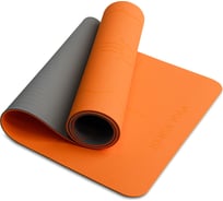 Коврик для йоги и фитнеса Hamsa Yoga нескользящий, спортивный, с покрытием tpe+tc, размер 183x61x0.6 см H0073