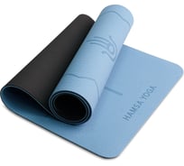 Коврик для йоги, фитнеса, гимнастики и спорта Hamsa Yoga нескользящий, спортивный, резиновый, 183x68x0.6 см H0070