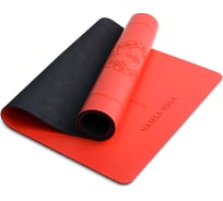 Коврик для йоги, фитнеса, гимнастики и спорта Hamsa Yoga нескользящий, спортивный, резиновый, 183x68x0.6 см H0012