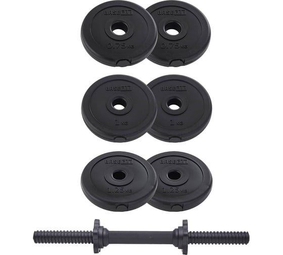 Разборная пластиковая гантель Basefit  DB-717 6.5 кг ЦБ-00000205