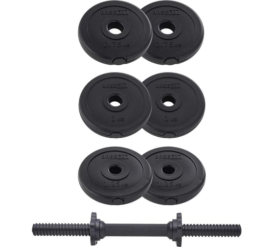 Разборная пластиковая гантель Basefit  DB-717 6.5 кг ЦБ-00000205