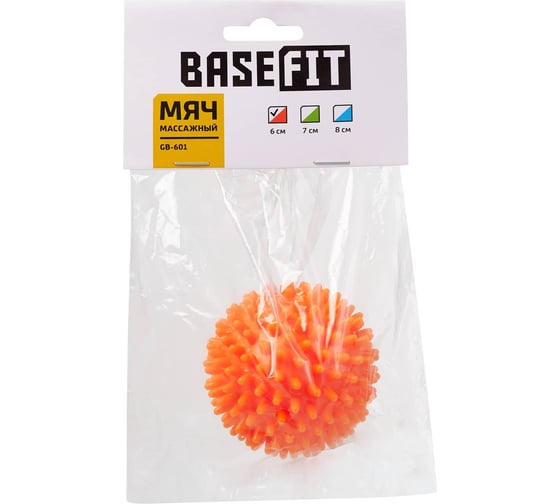 Массажный мяч Basefit GB-601 6 см, оранжевый УТ-00019758