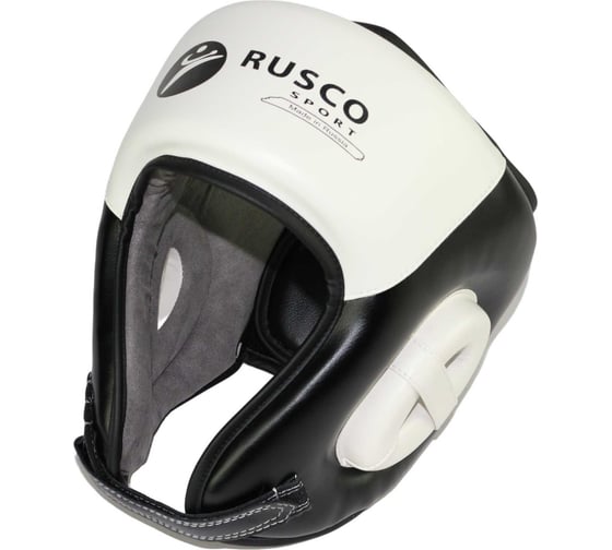 Шлем с усилением Ruscosport черно-белый, размер S 4680062713689