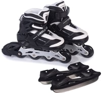 Коньки-ролики 2 в 1 Mobile Kid uni skate black white размер L 4610088641222