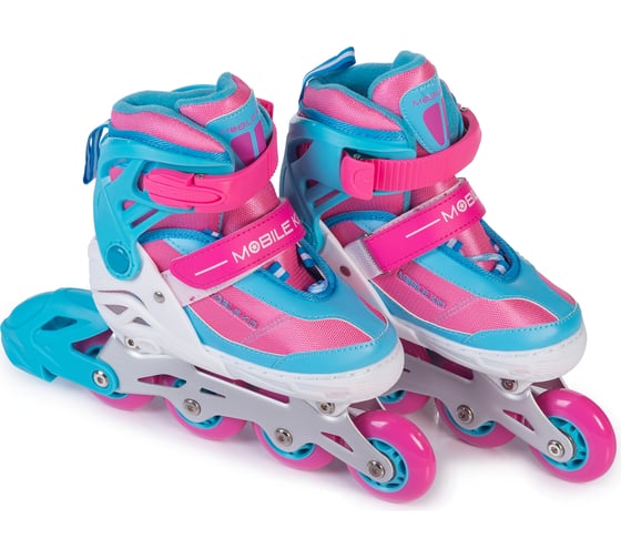 Коньки-ролики 2 в 1 Mobile Kid uni skate cyan pink размер L 4610088641246