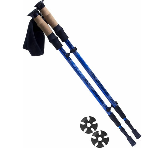 Треккинговые телескопические палки ATEMI twist lock, antishok, р. 65-135 см, ATP-05 blue 00-00000665