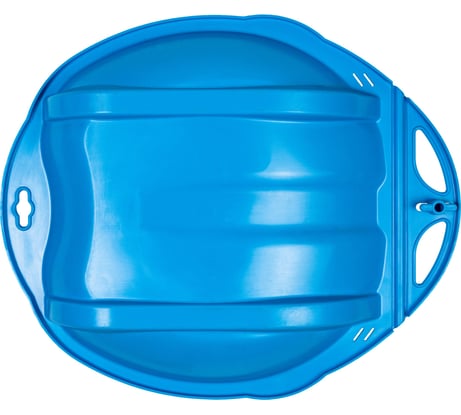 Санки-ледянки с ремнем Cicle Веселый паровозик, голубые 4607156368013