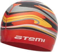 Детская силиконовая шапочка для плавания ATEMI PSC305 красная, графика 00000136617