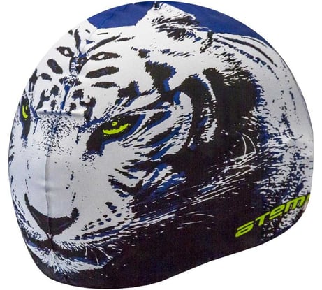 Силиконовая шапочка для плавания ATEMI PSC425 синяя, тигр 00-00001526