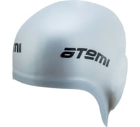 Силиконовая шапочка с ушами для плавания ATEMI EC103 серебро 00000101363