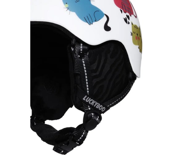 Шлем LUCKYBOO future белый-котята, размер m, 55-58cm 4665308796343