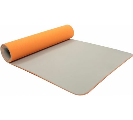 Двухслойный коврик для йоги BRADEX 183x61x0.6 см, TPE, оранжевый SF 0403