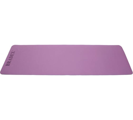 Двухслойный коврик для йоги BRADEX TPE 183x61x0.6 см, фиолетовый SF 0402