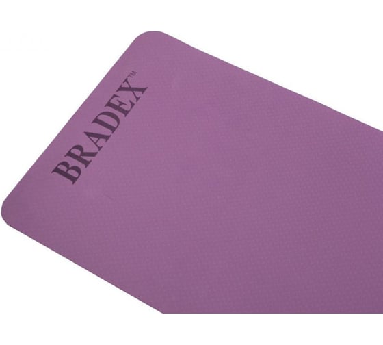 Двухслойный коврик для йоги BRADEX TPE 183x61x0.6 см, фиолетовый SF 0402