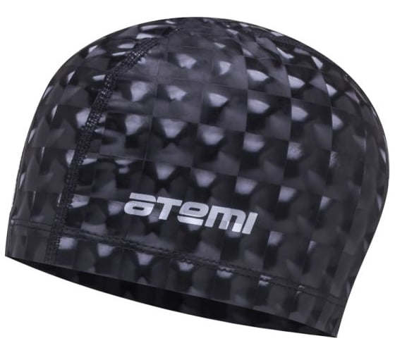 Тканевая шапочка для плавания ATEMI с ПУ покрытием, чёрный 3D, PU 200 00000136537