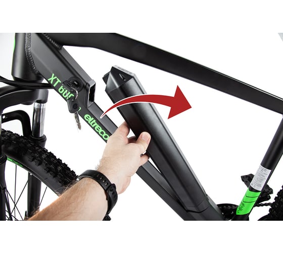 Велогибрид Eltreco XT 600 Pro серо-зеленый-2664 024312-2664