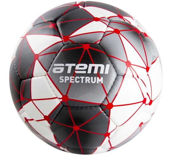 Футбольный мяч ATEMI SPECTRUM, PVC, бел/сер, р.5 00-00000410 1