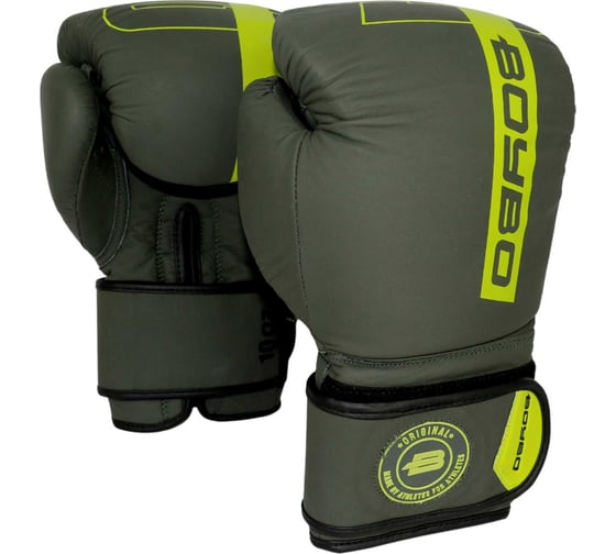 Боксерские перчатки Boybo fusion bg-092, серо-зеленые 4670144320430