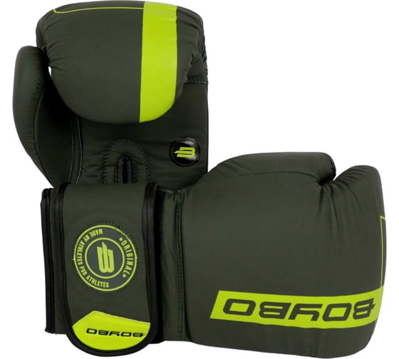 Боксерские перчатки Boybo fusion bg-092, серо-зеленые 4670144320430