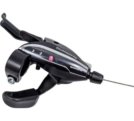 Шифтер/ручка тормоза Shimano ST-EF65-L 3sp, левая, 3-передачи, трос 1750мм, черный HQ-0013893