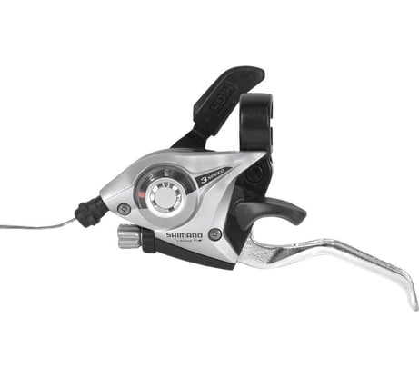 Шифтер/ручка тормоза Shimano ST-EF51L, левая, 3-передачи, трос 1750мм, серебристый HQ-0013895