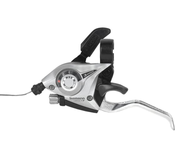 Шифтер/ручка тормоза Shimano ST-EF51L, левая, 3-передачи, трос 1750мм, серебристый HQ-0013895
