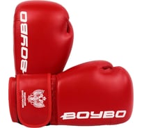 Боксерские перчатки Boybo titan, ib-23-1, кожа, одобрены фбр, красные 4670144322847