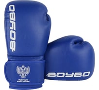 Боксерские перчатки Boybo titan, ib-23-1, кожа, одобрены фбр, синие 4670144322861