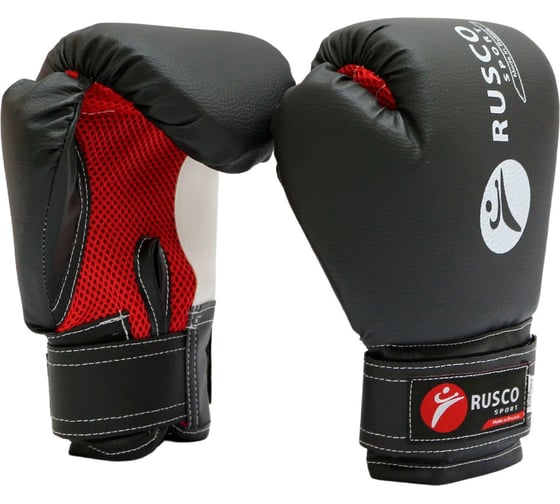 Боксерские перчатки Ruscosport rusco sport черные 4680062714945