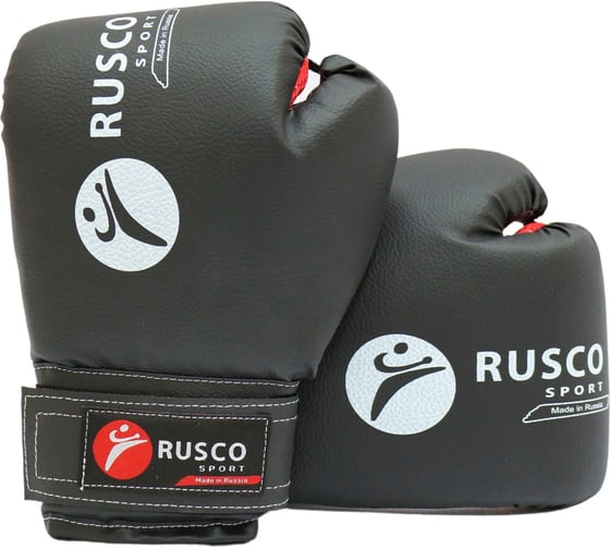 Боксерские перчатки Ruscosport rusco sport черные 4680062714860