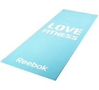 Тренировочный коврик (мат) для фитнеса Reebok тонкий, Love, голубой RAMT-11024BLL