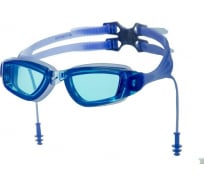 Очки для плавания с берушами ATEMI силикон, синие, N9701 00000136574