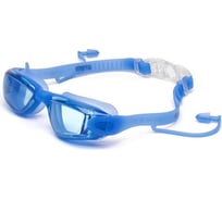 Очки для плавания с берушами ATEMI силикон, синие, N9701 00000136574