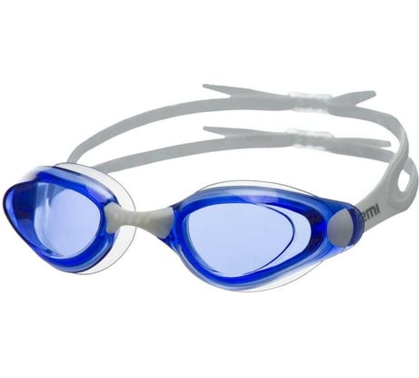 Очки для плавания ATEMI силикон, белые/синие, B401 00000136544