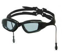 Очки для плавания с берушами ATEMI силикон, чёрные/серые, N9700 00000136573